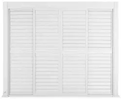 Stumdomos žaliuzinės durys pavėsinei Pergola PREMIUM 3m, Baltas