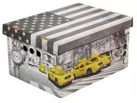 Dėžutės daiktams A4 New York, 2 vnt., 25x18x33 cm