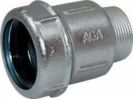 AGAflex Spaustuko jungtis pliko plieninio vamzdžio galui, mėlyna (PE) su GZ 3/8''