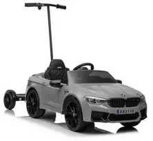 Elektromobilis vaikams BMW M5 su papildoma platforma, sidabrinis lakuotas