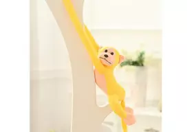 Pliušinis žaislas Beždžionė su garsais, geltona, 60 cm