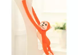 Pliušinis žaislas Beždžionė su garsais, oranžinė, 80 cm