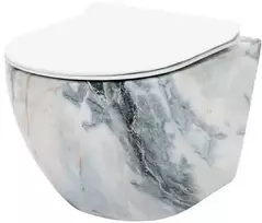 Pakabinamas klozetas Rea Carlos Slim Rimless, Granit Shiny