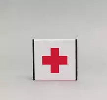 Ženklas informacinis 1.8 Med. pagalba, 93x93mm