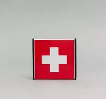 Ženklas informacinis 1.7 Med. pagalba, 93x93mm