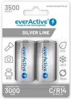 Įkraunamos Baterijos - everActive R14/C Ni-MH 3500 mAh 2 vnt.