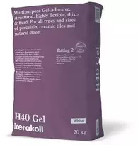 Kerakoll H40 Gel (balti), 20 kg, ypatingai elastingi klijai C2TE S1