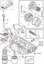 "Volvo C30 S40 V50 XC60 XC70" variklio alyvos matuoklio vamzdelio sandarinimo žiedas originalus 30637865