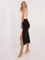 Italy Moda Sijonas-MI-SD-25999.73-juodas-sidabras