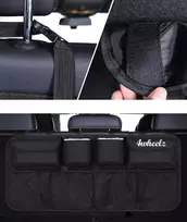 Juodas Bonn automobilio organizatorius automobilio bagažinei ant atlošo