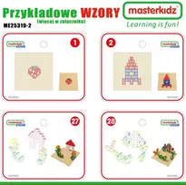 MASTERKIDZ medinis edukacinis stalas + STEM sienos priedai + 135 kaladėlės