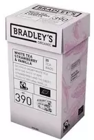 Ekologiška baltoji arbata Bradley´s, braškių ir vanilės skonio, 25 pak, nr. 390