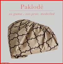 Paklodė su guma - 160x200+20cm.