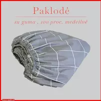 Paklodė su guma - 200x200+20cm.