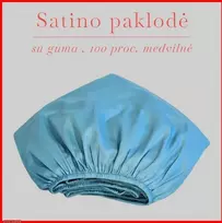 Satino paklodė su guma - 140x200+20cm.