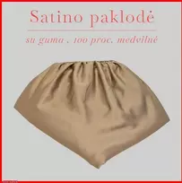 Satino paklodė su guma - 100x200+30cm.