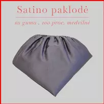 Satino paklodė su guma - 100x200+20cm.