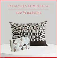 Medvilnės pagalvės užvalkalas - 50x70 cm. be užtrauktuko