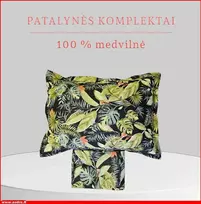 Medvilnės pagalvės užvalkalas - 70x70 cm. su užtrauktuku