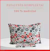 Medvilnės pagalvės užvalkalas - 70x70 cm. be užtrauktuko