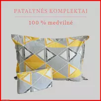 Medvilnės pagalvės užvalkalas - 50x70 cm. be užtrauktuko