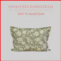 Medvilnės pagalvės užvalkalas - 50x70 cm. be užtrauktuko
