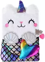 Paslapčių dienoraštis su rakteliu "Cat Unicorn Mermaid"