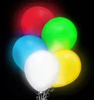 LED balionų rinkinys, 5 vnt.
