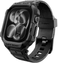 Spigen Rugged Armor Pro Case Strap for Apple Watch 46mm - Matte Juodas