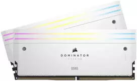 RAM DDR5 64GB PC 6400 CL32 CORSAIR KIT (2x32GB) DOMIN. T RGB Baltas mažmeninė pakuotė