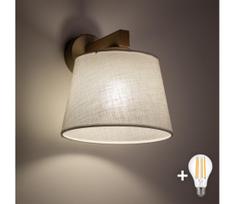 BRILAGI - LED Sieninis šviestuvas LATTE SABIA 1xE27/15W/230V pušis/balta