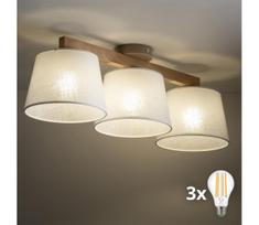 BRILAGI - LED paviršinė liustra LATTE SABIA 3xE27/15W/230V pušis/balta