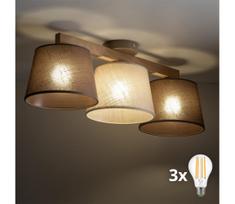 BRILAGI - LED prie lubų montuojamas liustras LATTE SABIA 3xE27/15W/230V pušis/mix
