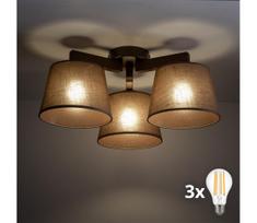 BRILAGI - LED Prie lubų montuojama liustra LATTE 3xE27/15W/230V pušis/ruda