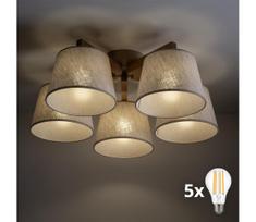 BRILAGI - LED Paviršinė liustra LATTE SABIA 5xE27/15W/230V pušis/kreminė