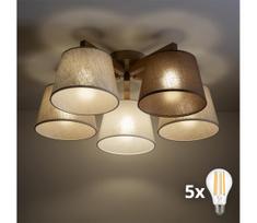 BRILAGI - LED prigludusi liustra LATTE SABIA 5xE27/15W/230V pušis/mišinys