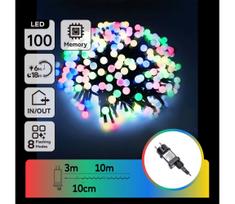 Aigostar - LED RGBY Lauko dekoratyvinė girlianda 100xLED/3,6W/230V/8 funkcijos 10m IP44