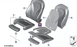 BMW Šildytuvas Sport Sėdžiui 5 F90 M5 52107387753 Originalus