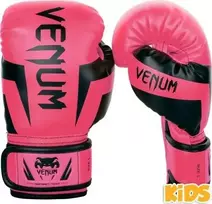 Venum Elite Kids Exclusive vaikiškos bokso pirštinės, fluorescencinės rožinės