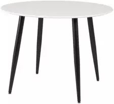 Venture Design Valgomojo stalas, Plaza, 100 cm, Balta/Juoda
