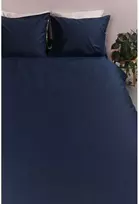 Ambiante Patalynės komplektas Cotton Uni Dark Mėlyna Pagalvės matmenys - 50x70 cm, Antklodės matmenys - 140x200 cm