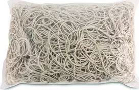Office Products Biuro gaminiai BIURO PRODUKTAI guminės juostos, skersmuo 100mm, 1,3x4mm, 60% guma, 1000g, pakuotė, balta
