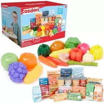 Produktai Maisto prekių pirkimas Vaikams Plastikinės Daržovės Vaisiai Casdon Rinkinys