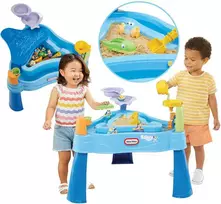 Bluey Little Tikes Garden Sandbox vandens staliukas + figūrėlės ir priedai