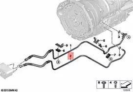 BMW X5 E53 Variklio Aukstyn Transmisijos Ausinimo Vamzdis Originalus 17227510047