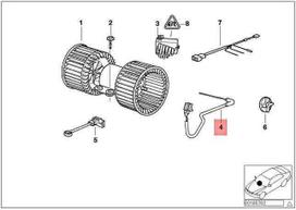 BMW Temperatūros Sensorius Verdampferis E39 X5 Originalus 64118385563