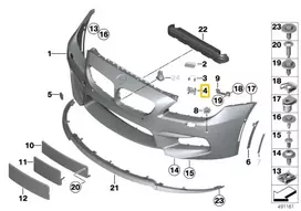 BMW Dešinės Rankenos Svoris 6 F06 F12 F13 Originalus 51118050498