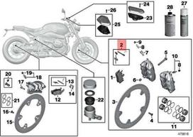 BMW R 1200 GS R 1250 GS Befestigungsteile Bremsbe Originalus 34118535158