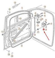 Vag Durų Vyriai Volkswagen Caddy 2C 2011-2015 Originalus 1T0831411C