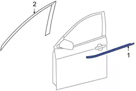 Toyota Prius Auris Front Right Vidinis Durų Juostos Dekoratyvinė Dėžė Originalus 7571002190